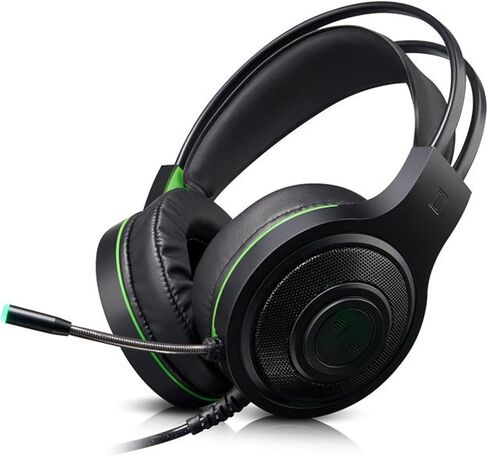 Head Set E-Sports Gaming - سماعة ألعاب خفيفة للغاية، إطار ألومنيوم خفيف الوزن - ميكروفون قلبي قابل للانحناء - للكمبيوتر الشخصي، PS4، PS5، الهاتف المحمول - أسود in Saudi Arabia