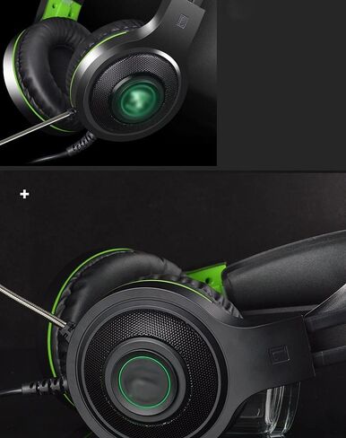 Head Set E-Sports Gaming - سماعة ألعاب خفيفة للغاية، إطار ألومنيوم خفيف الوزن - ميكروفون قلبي قابل للانحناء - للكمبيوتر الشخصي، PS4، PS5، الهاتف المحمول - أسود in Saudi Arabia