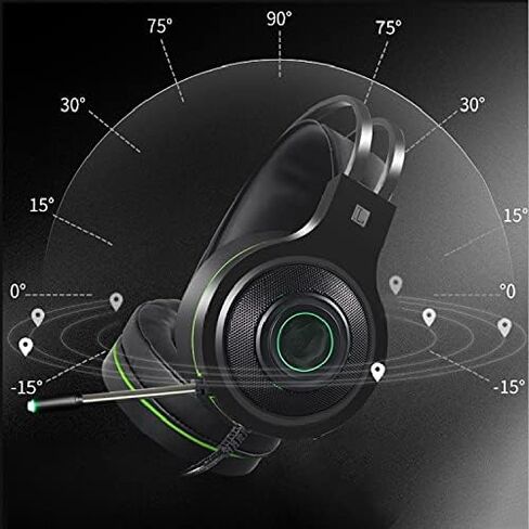 Head Set E-Sports Gaming -Ultralight Gaming Headset, Lightweight Aluminum Frame - Bendable Cardioid Microphone - for PC, PS4, PS5, Mobile - Black in Saudi Arabia