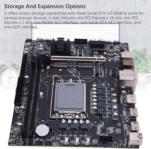 اللوحة الأم للألعاب Tangxi H610، اللوحة الأم DDR4 ATX ثنائية القناة لـ LGA 1700 مع فتحة M.2 PCIe x16، ودعم وحدات المعالجة المركزية من الجيل الثاني عشر والثالث عشر والرابع عشر i3 i5 i7 i9 in Saudi Arabia