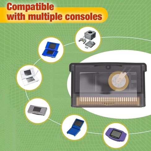 خرطوشة فلاش Yunir قابلة لإعادة الكتابة لـ GBA Game Boy، تعمل بالطاقة الشمسية RTC 32 ميجابايت تخزين 1 ميجابايت RTC، حفظ وتشغيل ألعاب متعددة، مناسبة لـ JR، GBxcart، GBflash وChisLink in Kuwait