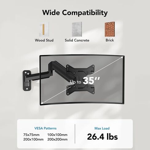 HUANUO Computer Monitor Wall Mount&HElectric Standing Desk in Saudi Arabia