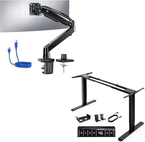HUANUO Single Monitor Arm&Electric Standing Desk in Saudi Arabia