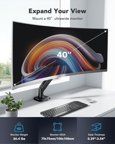 HUANUO Single Monitor Arm&Electric Standing Desk in Saudi Arabia