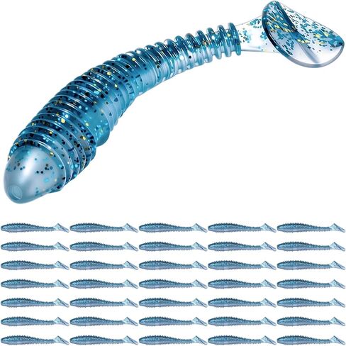 Pristis 35 جهاز كمبيوتر شخصى swimbaits ذيل مجداف، 3 بوصة السحر الصيد الناعمة لباس الكرابي Walleye سمك السلمون المرقط، دائم البلاستيك غرق الطعم السباح عدة للمياه المالحة المياه العذبة تكساس كارولينا اللياقة البدنية تزوير in Kuwait