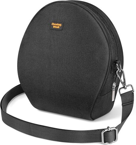 Desing Wish Portable Headphone Storage Bag with Shoulder Strap Universal Headset Pouch for Most Over-Ear Headphones Oxford Cloth Soft Headphone Case Headset Travel Carrying Pouch (Black) in Saudi Arabia