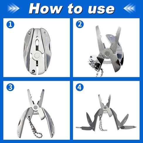 SPEEDWOX Micro Multitool Pliers 6 in 1 Keychain Size Mini Pocket Folding Knife with Screwdriver Wire Cutter for Camping Outdoor Hardware Stainless Steel Portable Nylon Sheath in Saudi Arabia