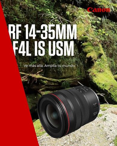 Canon RF 14-35mm F4L IS USM - عدسة تكبير مدمجة فائقة الاتساع لكاميرات نظام Canon R، مثالية للمناظر الطبيعية والهندسة المعمارية. in Saudi Arabia