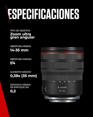 Canon RF 14-35mm F4L IS USM - عدسة تكبير مدمجة فائقة الاتساع لكاميرات نظام Canon R، مثالية للمناظر الطبيعية والهندسة المعمارية. in Saudi Arabia