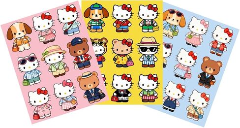 3 Mini Pack Cute Cartoons Kawaii UV Stickers Peeker Anime Manga Decal Stickers, Ideal for Cars, Laptop, Skateboard, Wall Décor, UV Resistant 2'' x 1.5'' in Kuwait