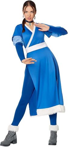 Spirit Halloween Avatar The Last Airbender Adult Katara Costume | Officially Licensed | Nickelodeon | Group Costume in Kuwait