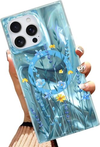 حافظة Gukalong المغناطيسية لهاتف iPhone 17 Pro Max مقاس 6.9 بوصة (متوافقة مع MagSafe) غطاء هاتف وردي اللون الكرز والأقواس بزوايا معززة شديدة التحمل مضادة للصدمات ومضادة للخدش للنساء in Saudi Arabia