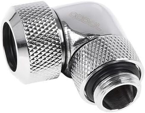 Alphacool 17392 Eiszapfen 13mm تركيب ضغط الأنبوب الصلب 90 درجة قابل للدوران G1/4 للأنابيب النحاسية (الأنابيب الصلبة أو الصلبة) - مخرش - تركيبات تبريد المياه من الكروم in Kuwait