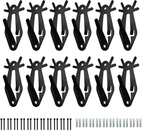 12 PCS Mount Skull Hangers, Deer Skull Mount Hanger Kit, Euro Mount Wall Hooker Heavy-Duty Skull Hanger for Wall Display Hanging Mounting Deer Antler Style for Indoor and Outdoor Walls in Saudi Arabia