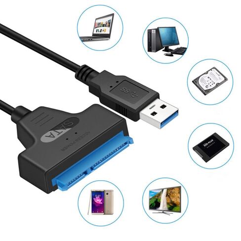 كابل محول القرص الصلب ATA التسلسلي 5 بوصة لنقل بيانات قرص SSD محول القرص الصلب الخارجي متوافق مع أجهزة الكمبيوتر المحمول وأجهزة الكمبيوتر المكتبية in Kuwait