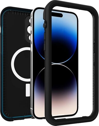 حافظة مقاومة للماء من سلسلة OtterBox FRE مع MagSafe (مصممة بواسطة LifeProof) لهاتف iPhone - عبوة غير مخصصة للبيع بالتجزئة (أسود، iPhone 14 Pro Max) in Kuwait
