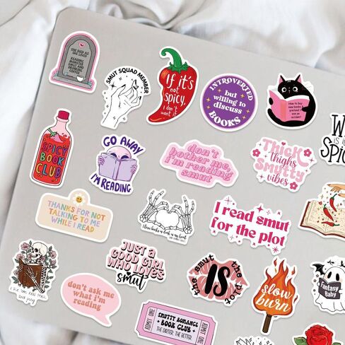 50PCS Book Stickers for Kindle Funny Aesthetic Sticker DIY Decor for Water Bottle Laptop Phone in Saudi Arabia