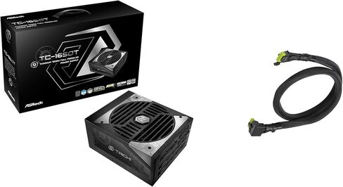 ASRock Taichi TC-1650T 1650W 80+ Titanium PSU & 600W 12V-2x6 GPU حزمة كابل | ATX3.1 وPCIe5.1 جاهزان | القوة المطلقة لوحدة معالجة الرسومات المتطورة وبناء سرعة التشغيل in Kuwait