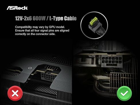 ASRock Taichi TC-1650T 1650W 80+ Titanium PSU & 600W 12V-2x6 GPU حزمة كابل | ATX3.1 وPCIe5.1 جاهزان | القوة المطلقة لوحدة معالجة الرسومات المتطورة وبناء سرعة التشغيل in Kuwait