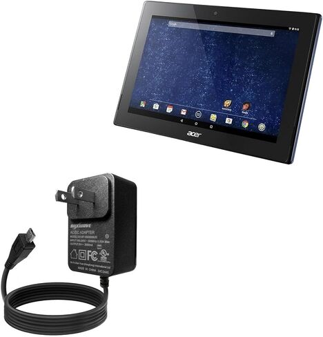 شاحن BoxWave متوافق مع جهاز Acer Iconia Tab 10 A3-A30 - شاحن حائط مباشر (15 وات)، شحن سريع لجهازك باستخدام كابل مدمج بطول 3 أقدام in Kuwait