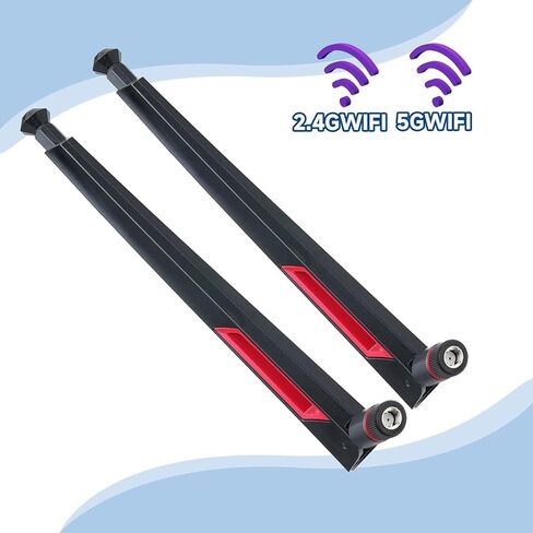 Superbat High Gain Dual Band WiFi Antenna 2.4GHz 5GHz 5.8GHz RP-SMA WiFi Adapter for Desktop PC Wireless Router Motherboard Security IP Camera Video Surveillance Monitor 2-Pack in Saudi Arabia