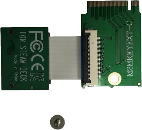 for Steam Deck LCD Handheld Device Conversion 2230 to 2230 2242 2260 2280 SSD Hard Drive Expansion High Capacity Board Adapter 90 Degree NVME M.2 PCIe 3.0 Gold Finger FPC Flex Cable Converter in Saudi Arabia