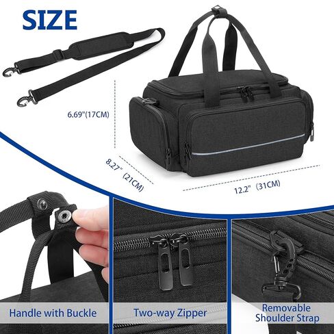 CURMIO Carrying Case Compatible with Meta Quest 2/Quest 3/Quest 3S VR Headset, Portable Storage Bag with External Pockets for Touch Controllers and Accessories, Bag Only in Saudi Arabia