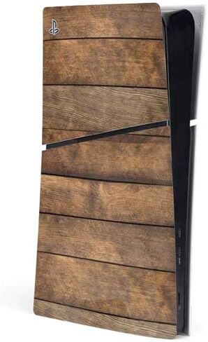 غلاف Skinit المخصص للألعاب متوافق مع وحدة التحكم PS5 Slim Digital Edition - تصميم من خشب الأبنوس in Kuwait