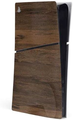 غلاف Skinit المخصص للألعاب متوافق مع وحدة التحكم PS5 Slim Digital Edition - تصميم من خشب الأبنوس in Kuwait