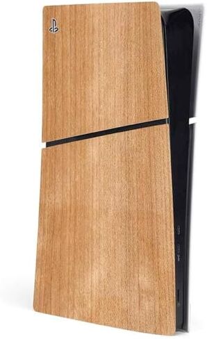 غلاف Skinit المخصص للألعاب متوافق مع وحدة التحكم PS5 Slim Digital Edition - تصميم من خشب الأبنوس in Kuwait