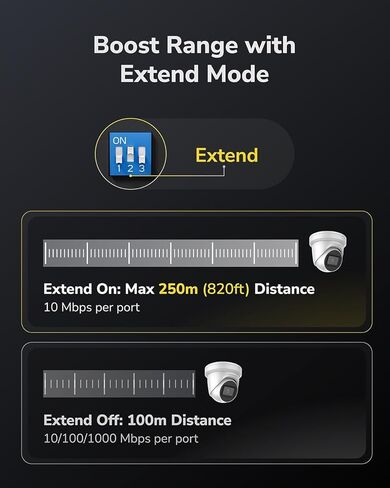 Cudy 8 Gigabit Ethernet Unmanaged PoE+ Switch, 120W, 8 Gigabit PoE+, 2 SFP, 2 Uplink Ports, VLAN/ Extend Mode, 802.3af/at, GS1010PS2 in Saudi Arabia