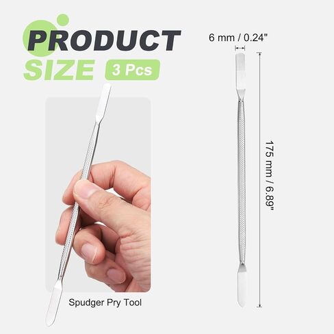 أداة رفع Spudger مقاس 6 × 175 مم من PATIKIL، مجموعة أدوات إصلاح حدق معدنية متوسطة الحجم مكونة من 3 قطع للهواتف المحمولة الذكية والكمبيوتر اللوحي والكمبيوتر المحمول وأجهزة الألعاب الإلكترونية، فضي in Saudi Arabia