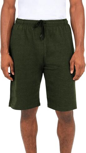 Andrew Scott Mens Cotton Knit Athletic Gym Shorts | Work Out Jogger Sweat Shorts with Drawstring & Pockets - Pack of 3 in Kuwait