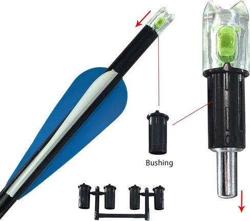 18 قطعة Nocks مضاءة لسهام القوس والنشاب بقطر داخلي .252 .285 .297 .300 .305 ، نقرات أسهم Led عالية الوضوح ، نقرات مضيئة على شكل نصف قمر لصيد الرماية. in Kuwait