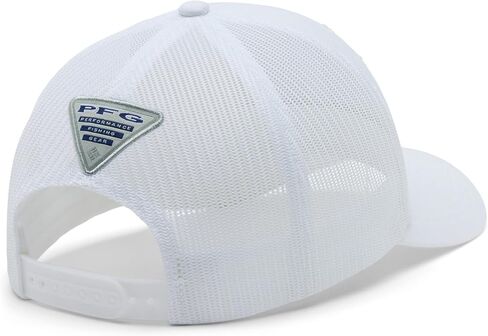 قبعة كولومبيا للجنسين من الجنسين PFG Fish Flag Mesh Snap Back Hat، أبيض/علم السمكة، مقاس واحد in Kuwait