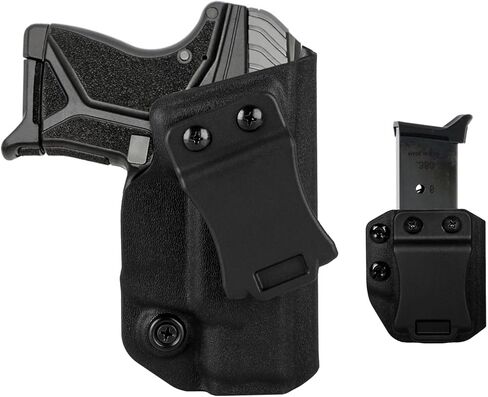 Ruger LCP II 380 IWB الحافظة لليد اليمنى تناسب حافظة المسدس Ruger LCP II 380 و Universal 380 ACP Single Stack Mag Carrier IWB/OWB حافظات المجلات المخفية in Saudi Arabia