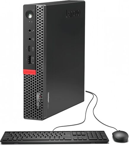 كمبيوتر مكتبي صغير Lenovo ThinkCentre M920Q، Intel الجيل الثامن Core i7-8700T يصل إلى 4.0 جيجا هرتز، ذاكرة وصول عشوائي DDR4 سعة 32 جيجا بايت، SSD 1 تيرابايت، HDMI، DP، Wi-Fi، لوحة مفاتيح وماوس، Windows 11 Pro (متجدد) in Saudi Arabia