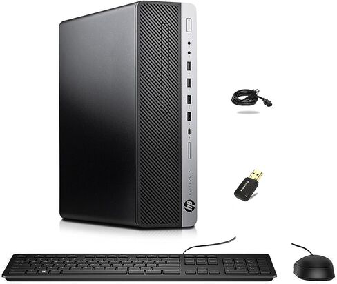 كمبيوتر HP EliteDesk 800 G3 SFF كمبيوتر مكتبي صغير الحجم للمنزل/المكتب، Core i7-6700، ذاكرة الوصول العشوائي 16 جيجابايت، 256 جيجابايت SSD، DP، RJ-45، WiFi، BT، Windows 11 (متجدد) in Saudi Arabia
