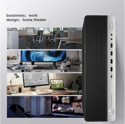 كمبيوتر HP EliteDesk 800 G3 SFF كمبيوتر مكتبي صغير الحجم للمنزل/المكتب، Core i7-6700، ذاكرة الوصول العشوائي 16 جيجابايت، 256 جيجابايت SSD، DP، RJ-45، WiFi، BT، Windows 11 (متجدد) in Saudi Arabia