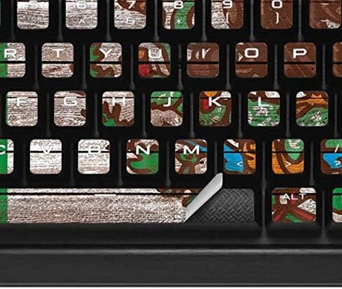 غلاف Skinit متوافق مع لوحة مفاتيح الألعاب الميكانيكية البلاتينية K95 RGB - تصميم Skinit الأصلي من الخشب الداكن بتصميم العلم المكسيكي in Kuwait