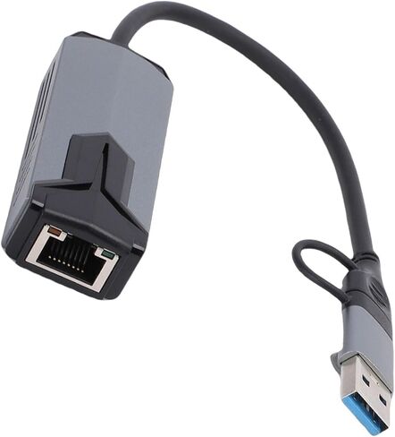 5G USB 3.0 Ethernet Adapter, 5000Mbps USB A to RJ45 LAN Adapter with Gold Plated Connectors for PC Laptop OS in Saudi Arabia