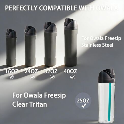 غطاء بديل لـ Owala freesip، غطاء Owala بديل خالٍ من مادة BPA، غطاء علوي بديل بدون رائحة ومضاد للتسرب، غطاء علوي لزجاجة مياه متوافق مع Owala16oz 24oz 32oz 40oz in Saudi Arabia