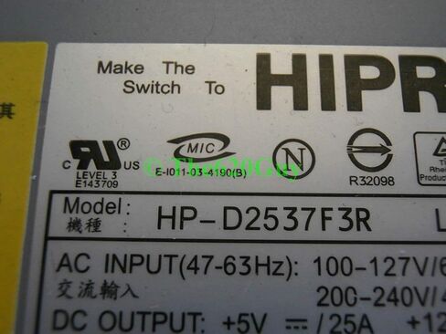 مصدر طاقة HP Compaq 250W ATX 20-Pin 4-Pin 5188-2622 HIPRO HP-D2537F3R LF a600 (متجدد) in Kuwait