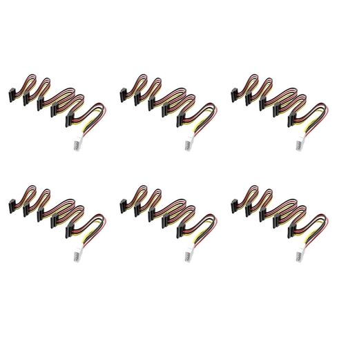 SATA 3.5/2.5 بوصة 1 إلى 5 SATA القرص الصلب Povver Suppli سلك كابل مقسم 4 دبوس إلى 15 دبوس محول طاقة SATA لجهاز تعدين BTC جديد 2026 عالي لمكونات إلكترونية موثوقة in Kuwait