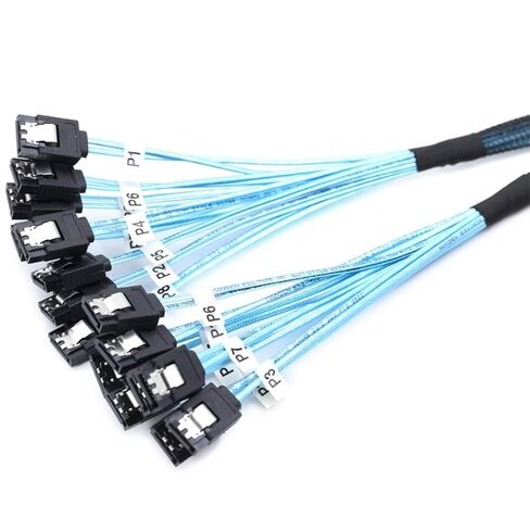 8 قطعة كابل SataSAS 7Pin SATA3 إلى SATA3 لمداهمات محرك خادم الكمبيوتر in Kuwait