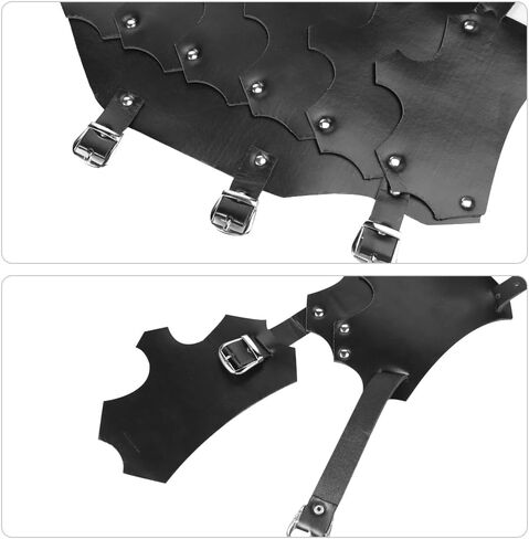 شبه الجزيرة الحب القرون الوسطى فو الجلود الجراميق القراصنة أغطية للأحذية الفايكنج فارس المحارب العجل درع للحفلات تأثيري هالوين in Kuwait