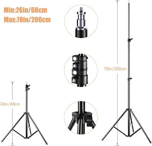 Bi-Color LED Photography Lighting Kit with Softboxes, Stands, and Backdrops in Kuwait