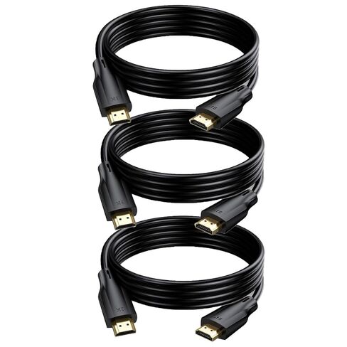8K HDMI Cable 10 Pack 10 FT, 48Gbps HDMI 2.1 Cable Support 8K@60Hz, 4K@120Hz, HDR10+, eARC, 3D, Dolby Compatible with Monitor, HDTV, Projector, Soundbar, Laptop, PS5/PS4, Xbox in Saudi Arabia
