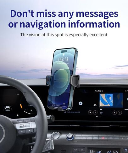حامل هاتف السيارة لـ 2024-2025 Hyundai Kona/EV/Electric، دوران 360 درجة، مشبك ثابت للشاشة 10.25 بوصة، دعامة ملاحة لملحقات السيارات، ديكور داخلي للهاتف المحمول in Kuwait