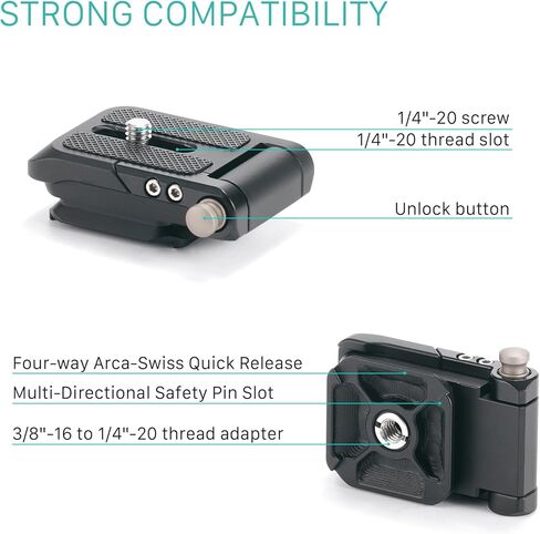 Tilta Foldable ARCA Baseplate – Black | Vertical and Horizontal Configurations | Single Unlock Button | 90° Swivel Mount | Weighs Only 2.45 Ozs and Support 6.6 Lbs | TA-FAB-B in Saudi Arabia